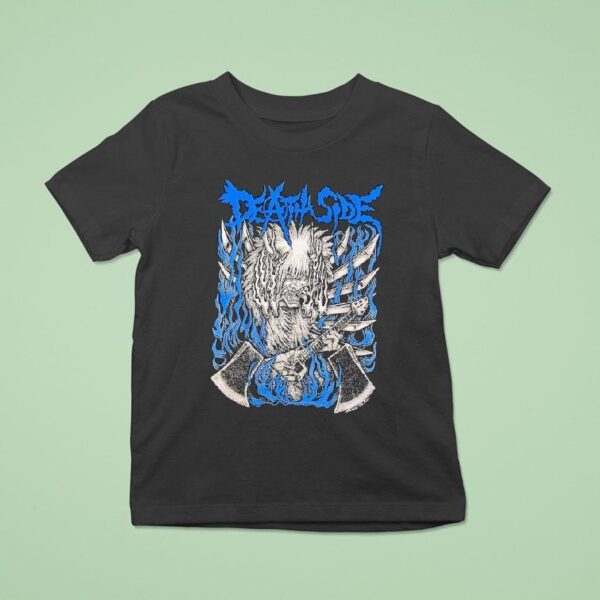 Death Side Flame Axe T Shirt