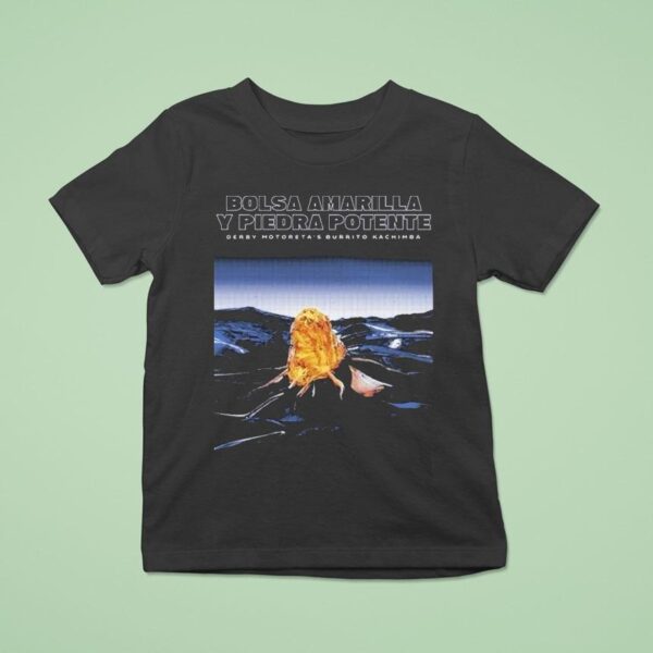Derby Motoreta S Burrito Kachimba Bolsa Amarilla Y Piedra Potente T Shirt