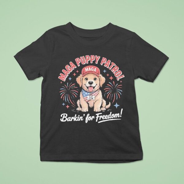 Dog Maga Puppy Patro Barkin For Freedom Usa T Shirt