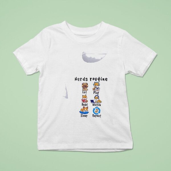 Dog Nerds Routine Eat Play Read Watch Sleep Repea T Shirt