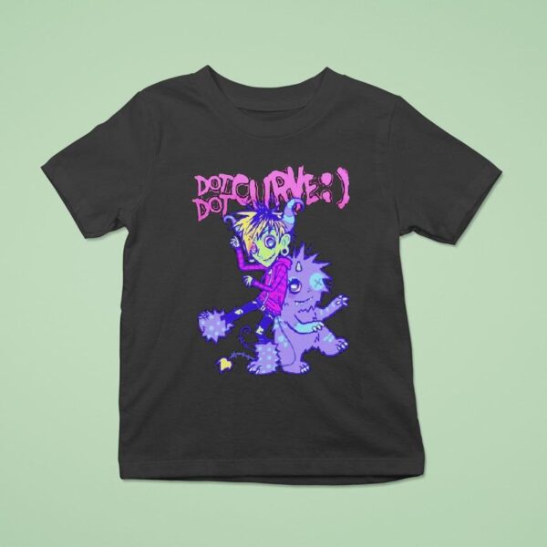 Dot Dot Curve Friend Claw Boots T Shirt