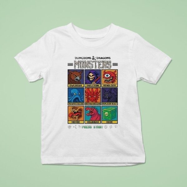 Dungeons Dragons Wizards Of The Coast Monster Select Menu T Shirt