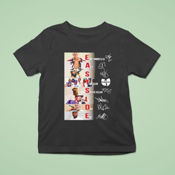 Eastside Hip Hop Legends Wu Tang Signatures T Shirt