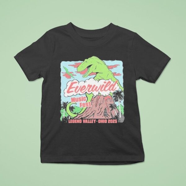 Everwild Music Fest Legend Valley Ohio Fight Or Flight Dinosaur T Shirt