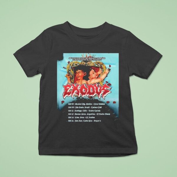 Exodus Celebrate Th Anniversary Of Bonded By Blood T Shirt
