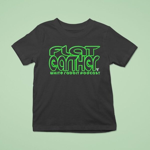 Flat Earther White Rabbit Podcas T Shirt