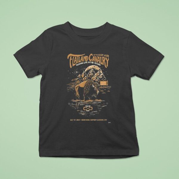 Flatland Cavalry July Jackson Wy Playing Live In The Tetons T Shirt