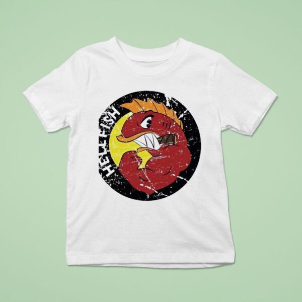 Flying Hellfish Smoking Logo Retro T Shirt