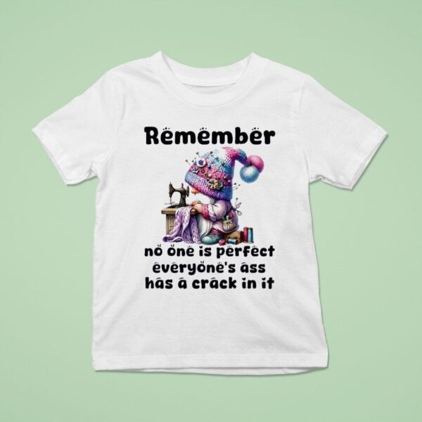 Gnome Remember No One Is Perfect Everyone S Ass Has A Crack In I T Shirt