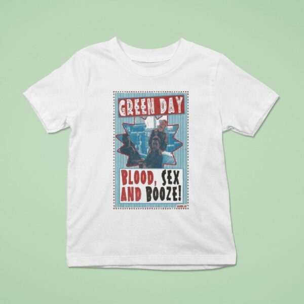 Green Day Blood And Sex Booze T Shirt