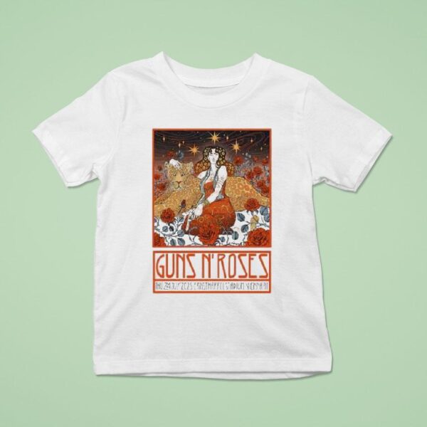 Guns N Rose Vienna Venue At Ernst Happel Stadium On July Nouveau T Shirt
