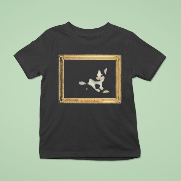 He Eated A Cheese Cat Portrai T Shirt