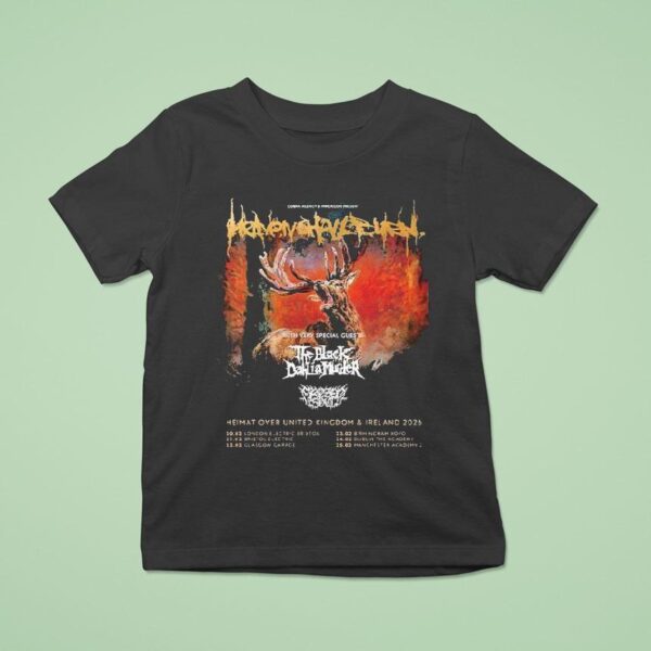 Heaven Shall Burn Heimat Over United Kingdom And Ireland For February With The Black Dahlia Murder T Shirt
