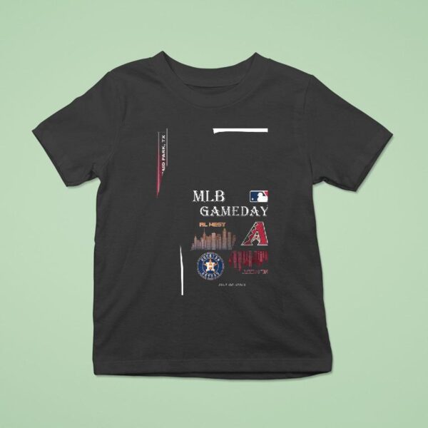 Houston Astros Vs Arizona Diamondbacks Mlb Gameday Schedule Skyline City T Shirt