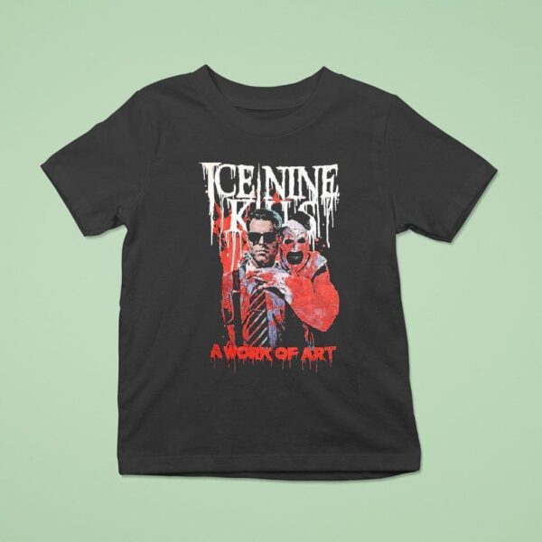 Ice Nine Kills X Terrifier A Work Of Art Spencer T Shirt