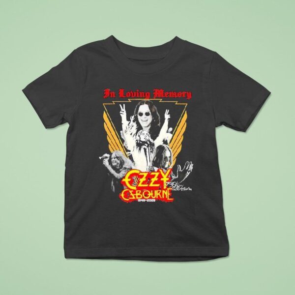 In Loving Memory Ozzy Osbourne Signature T Shirt