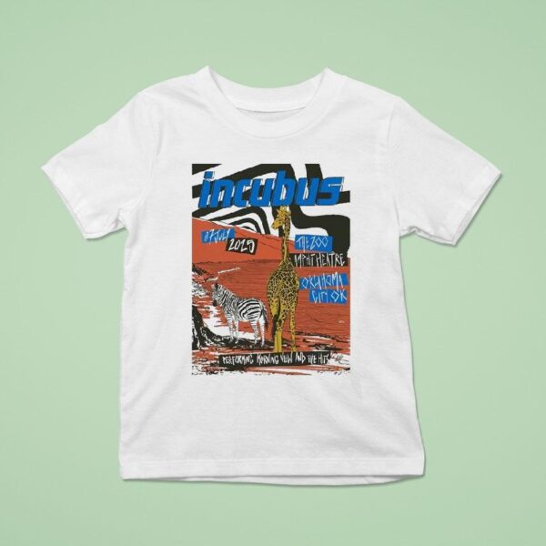 Incubus The Zoo Oklahoma City Ok Performing Morning View And The Hits Even T Shirt