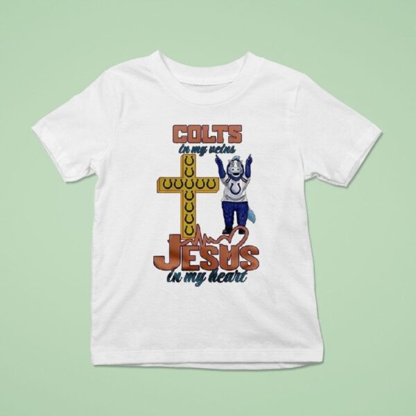 Indianapolis Colts In My Veins Jesus In My Heart Masco T Shirt