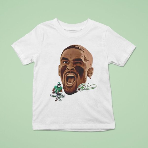 Jalen Hurts Big Face Philadelphia Eagles Football Signature T Shirt