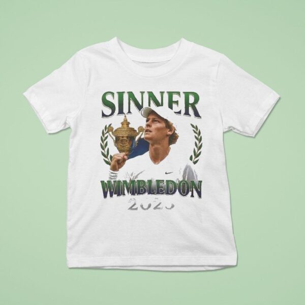 Jannik Sinner Wimbledon Trophy T Shirt