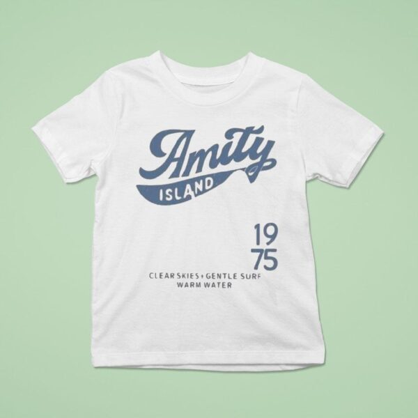 Jaws Amity Island Clear Skies Gentle Surf Warm Water T Shirt