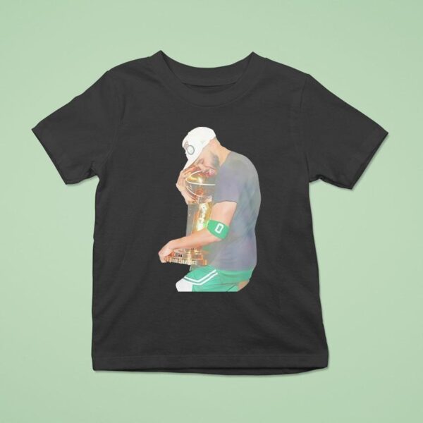 Jayson Tatum Hugs Cup Champions Boston Celtics T Shirt