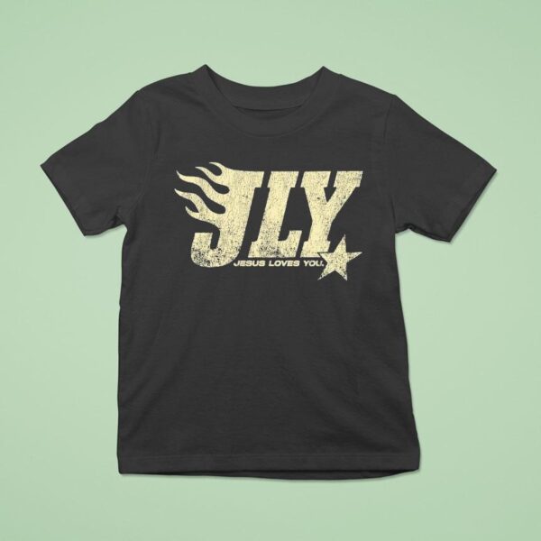 Jly Jesus Loves You Flame Logo T Shirt