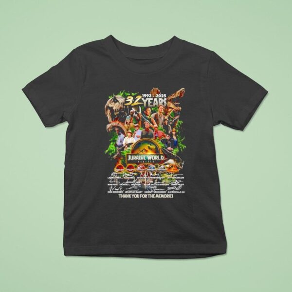 Jurassic World Years Thank You For The Memories T Shirt