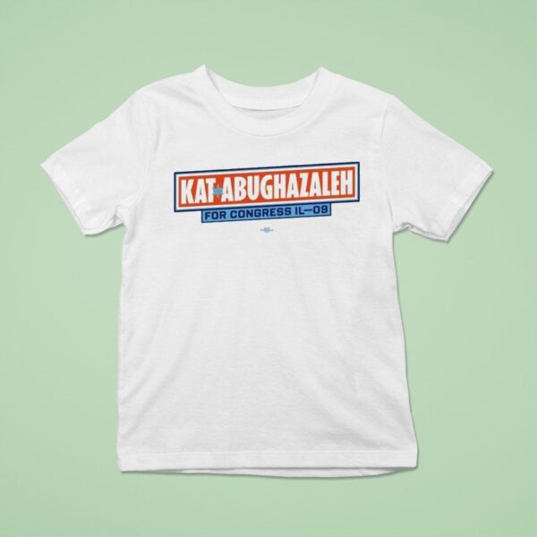 Kat Abughazaleh For Congress Illinois Multi Logo T Shirt