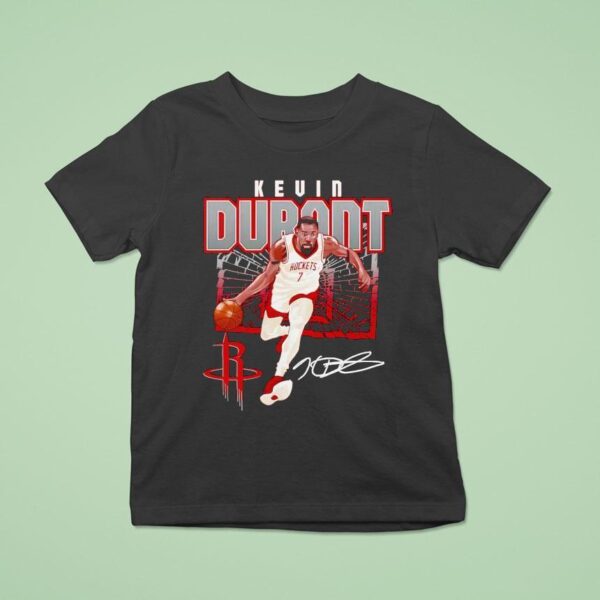 Kevin Durant Houston Rockets Basketball Singature T Shirt
