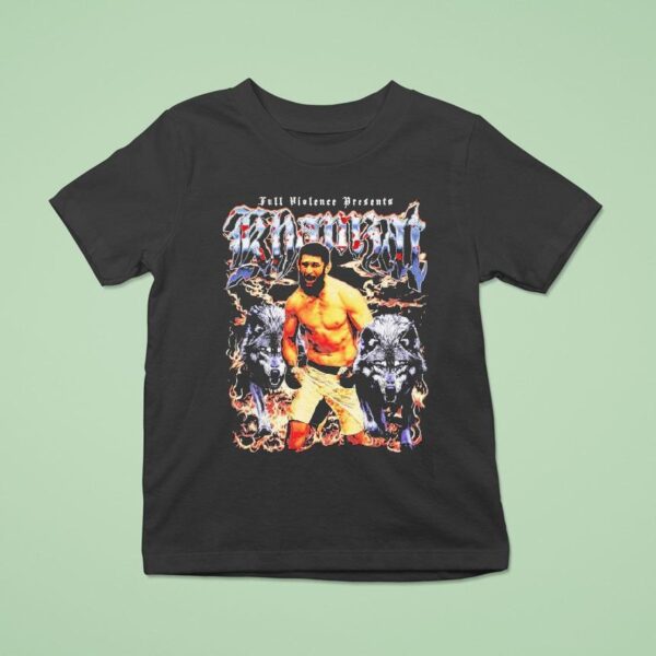 Khamzat Chimaev Born In War Full Violence Wolfs T Shirt