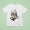 King Arthur And Sir Bedevere As Lego Minifigs Running Away From The Killer Rabbit Of Caerbannog T Shirt