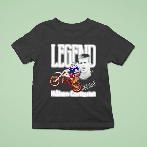 Legend Hakan Carlqvist Motocross World Championships Signature T Shirt