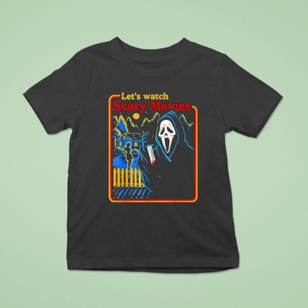 Let S Watching Scary Movies Scream Horror T Shirt