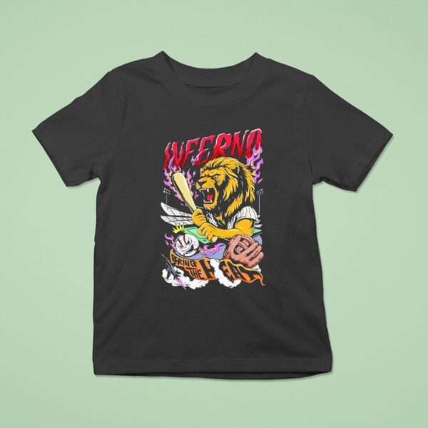 Lion Inferno Bring The Heat Baseball T Shirt