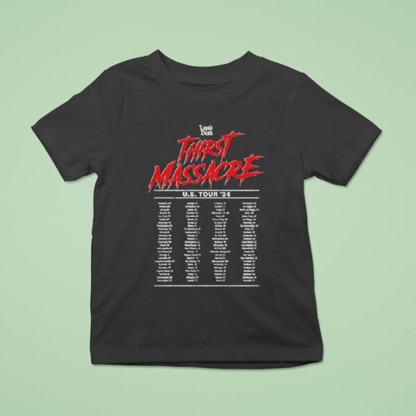 Liquid Death Thirst Massacre Us Tour T Shirt