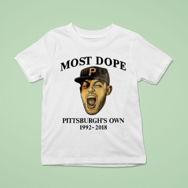 Mac Miller Most Dope Pittsburgh S Own Pittsburgh Pirates Head T Shirt