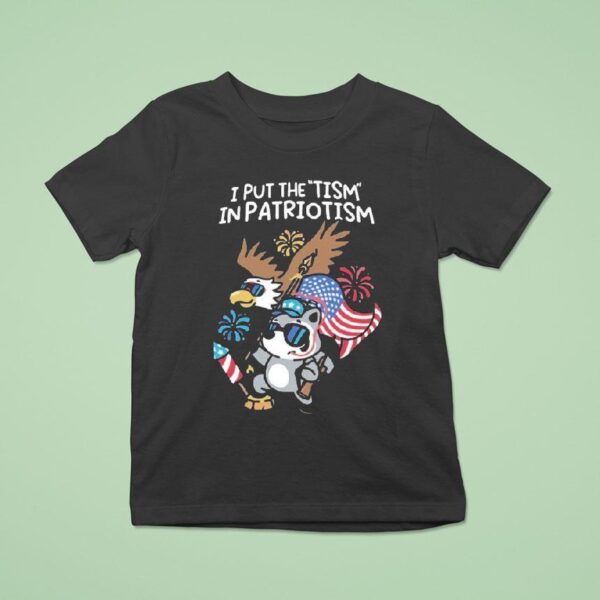 Mandatoryfunday I Put The Tism In Patriotism Athletic Eagle T Shirt