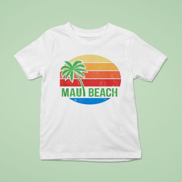 Maui Beach Palm Sunrise Vintage T Shirt