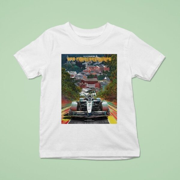 Mercedes F Team At Spa Francorchamps In Belgium Town Circuit View Grand Prix T Shirt