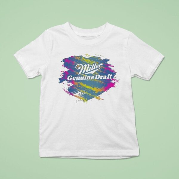 Miller Genuine Draft Paint Splatter T Shirt