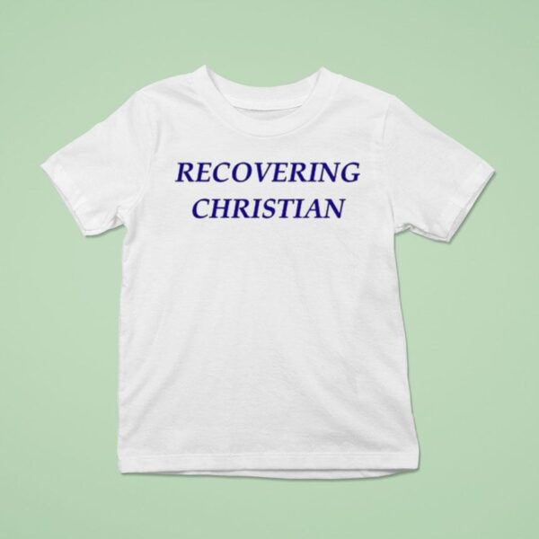 Milly Alcock Wearing Recovering Christian T Shirt