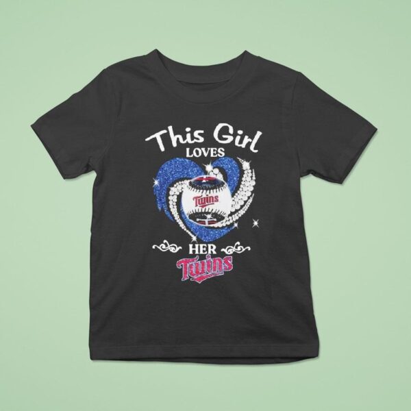 Minnesota Twins This Girl Loves Her Diamond Hear T Shirt