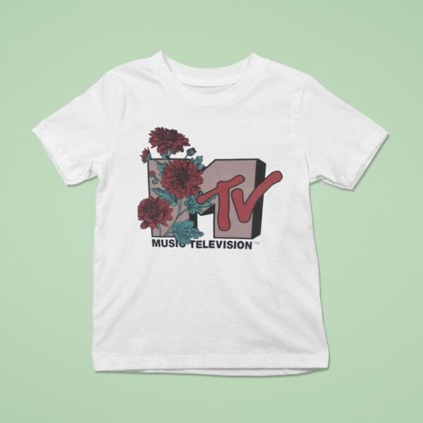Mtv Ivory Chrysanthemum Music Television T Shirt
