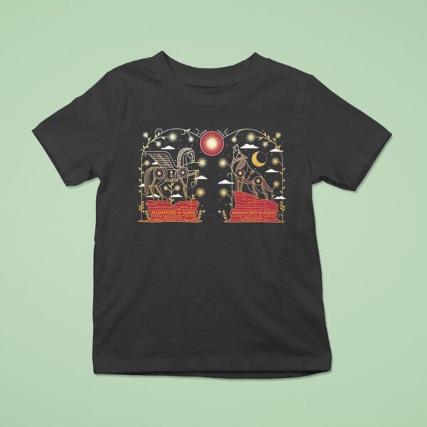 Mumford Sons Tour Red Rocks Moddison Co Horse Wolf T Shirt