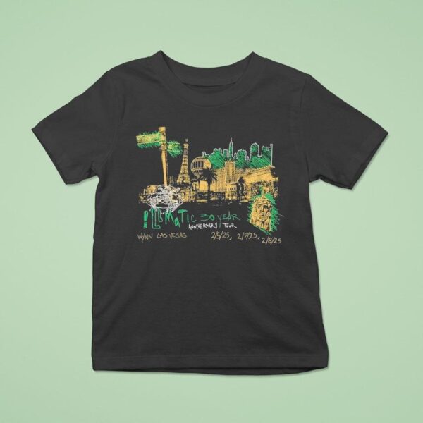 Nasir Jones Vegas Skyline Illmatic Year Anniversary Tour T Shirt