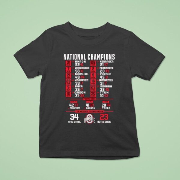 National Champions Cfp National Championship Ohio State Beat Notre Dame T Shirt