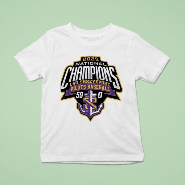 National Champions Lsu Shreveport Pilots Baseball T Shirt