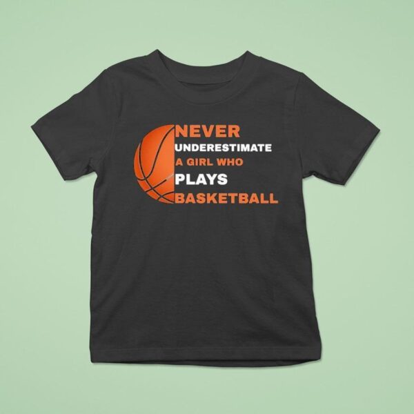 Never Underestimate A Girl Who Plays Basketball T Shirt