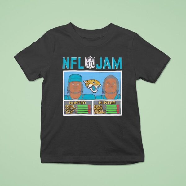 Nfl Jam Travis Hunter Jacksonville Jaguars Football Cartoon T Shirt